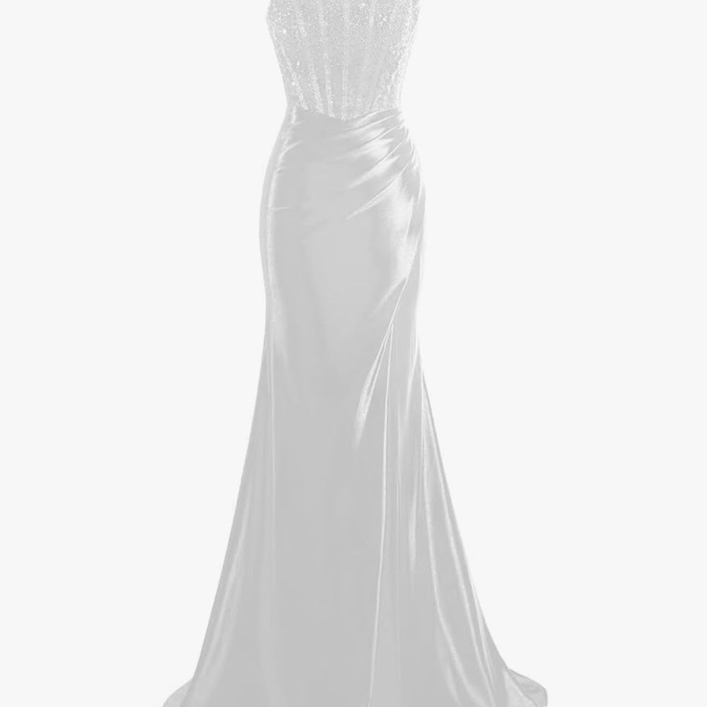 White Sequin Wedding Gown
